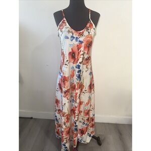 Candida Sleeveless Long Floral Dress Italian One‎ Size
